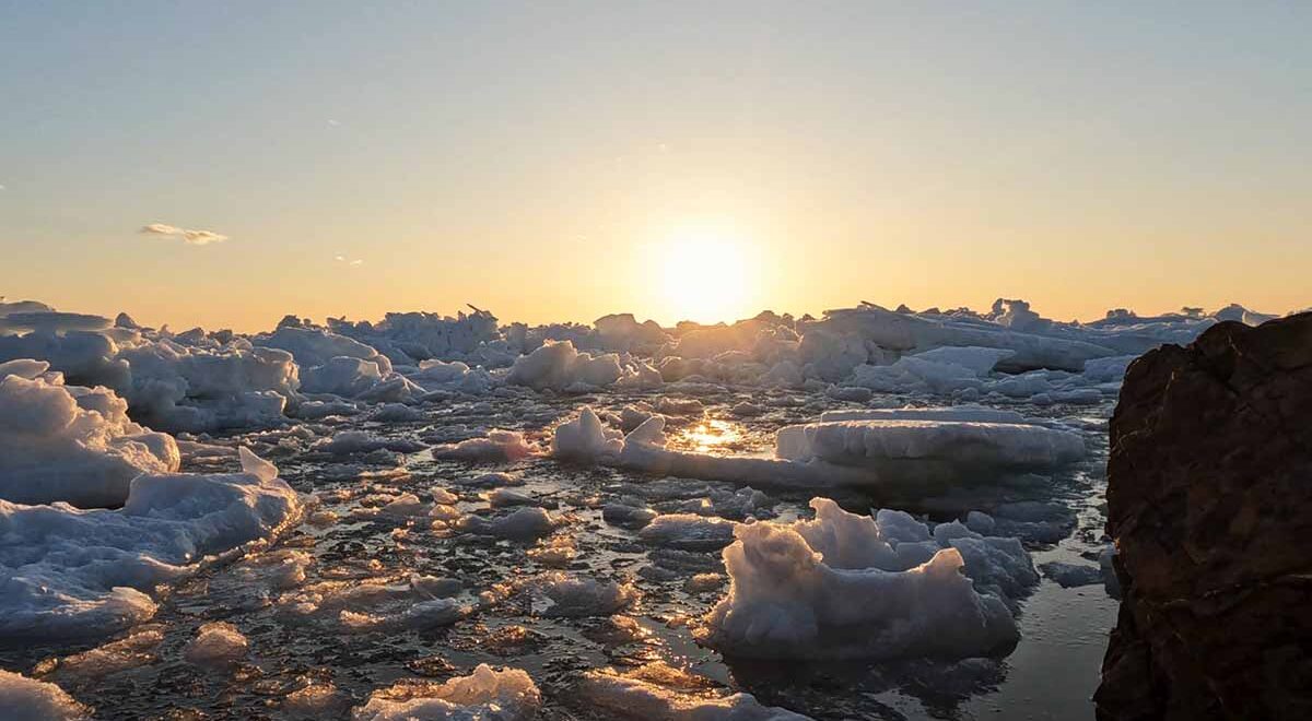Sunset Over Canadian Sea Ice